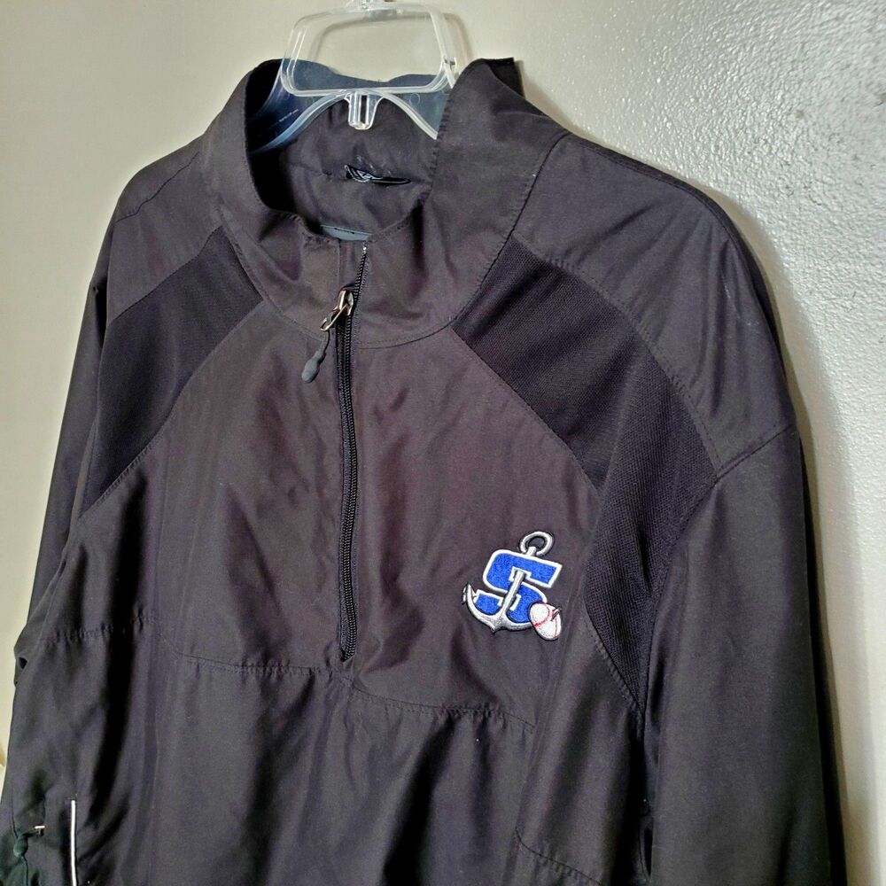 Stockton Ports Baseball Windbreaker Jacket Mens Size XXL Black MiLB WP Golf - Picture 2 of 9